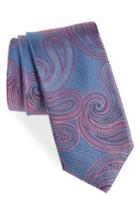 Men's Nordstrom Men's Shop Sardonia Paisley Silk Tie, Size - Blue