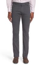 Men's Canali Five-pocket Stretch Twill Pants R Eu - Grey