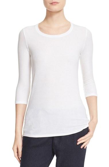 Women's Atm Anthony Thomas Melillo 'jackie' Long Sleeve Tee - White