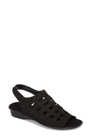 Women's Sesto Meucci Elita Cutout Slingback Sandal M - Black