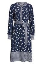 Women's Boden Hanky Hem Pattern Mix Dress