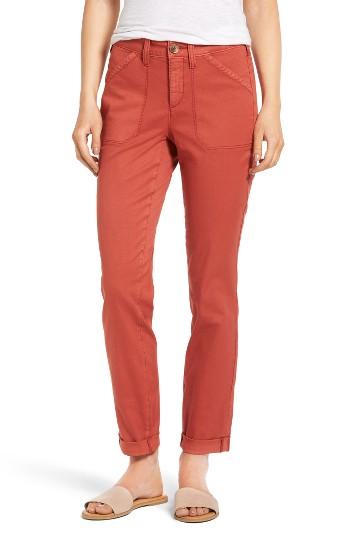 Women's Nydj Relaxed Chino Pants - Orange