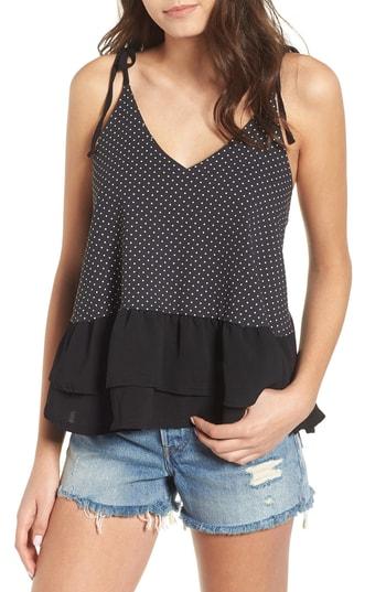 Women's Lost Ink Print Camisole, Size - Black