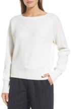 Women's Nordstrom Signature Diagonal Ribbed Cashmere Sweater - Ivory