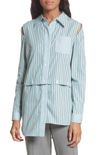 Women's Milly Fractured Stripe Shirt