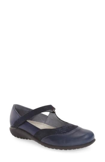 Women's Naot 'luga' Mary Jane Wedge Us / 37eu - Blue