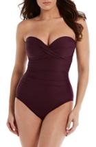 Women's Miraclesuit Rock Solid Madrid One-piece Swimsuit - Burgundy