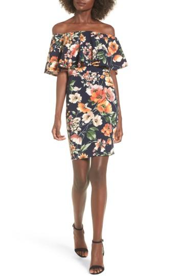 Women's Soprano Ruffle Off The Shoulder Minidress - Black