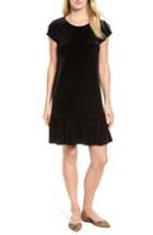 Women's Halogen Drop Ruffle Velvet Dress