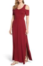 Women's Loveappella Cold Shoulder Maxi Dress - Red