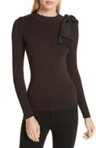 Women's Ted Baker London Lizziia Bow Trim Shimmer Sweater