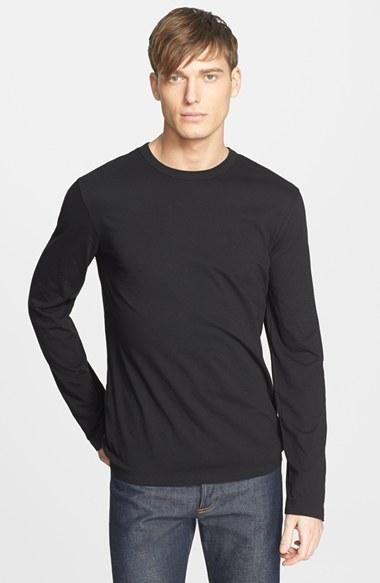Men's James Perse Long Sleeve Crewneck T-shirt (m) - Black