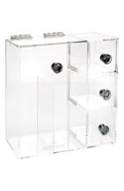 Impressions Vanity Co. Diamond Collection Brush Holder With Drawers, Size - Clear