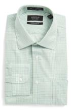 Men's Nordstrom Men's Shop Smartcare(tm) Traditional Fit Check Dress Shirt 32 - Green