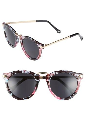 Women's La Double 7 51mm Wing Detail Sunglasses - Black Multi