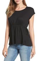 Women's Bobeau Cinched Waist French Terry Top