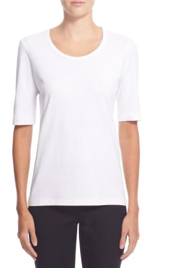 Women's Theory Pima Cotton Top, Size - White