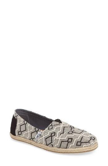 Women's Toms Classic Print Slip-on .5 M - Black