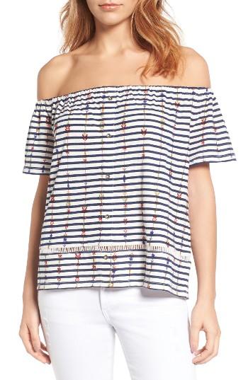 Women's Lucky Brand Off The Shoulder Stripe Top