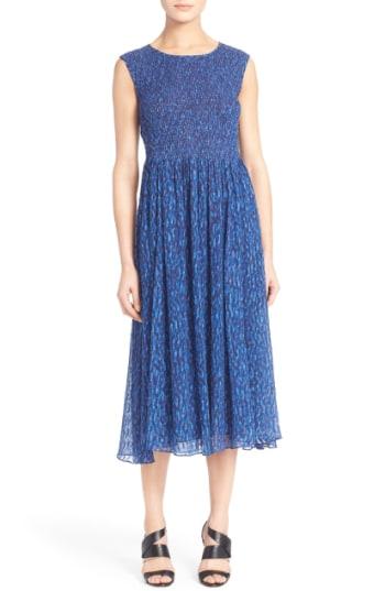 Women's Rebecca Taylor Ruched Silk Midi Dress