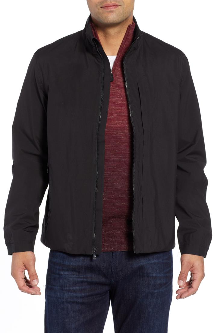 Men's Bugatchi Mock Neck Jacket - Black