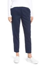 Women's Eileen Fisher Organic Cotton Tapered Ankle Pants, Size - Blue