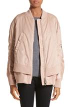Women's Moncler Aralia Layered Bomber Jacket - Pink