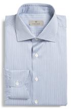 Men's Canali Regular Fit Stripe Dress Shirt .5 - Blue