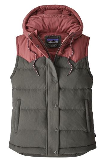 Women's Patagonia 'bivy' Water Repellent 600 Fill Power Down Vest - Grey