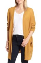 Women's Halogen Cashmere Cardigan, Size - Yellow