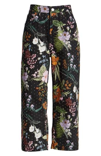 Women's Topshop Moto Dia Flare Jeans W X 30l (fits Like 27w) - Black