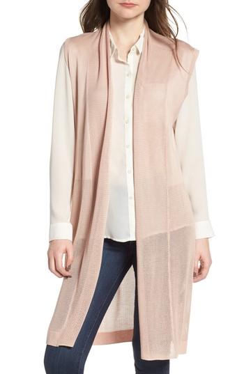 Women's La Fiorentina Longline Mesh Vest, Size - Pink