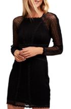 Women's Free People Lace & Mesh Body-con Dress - Black