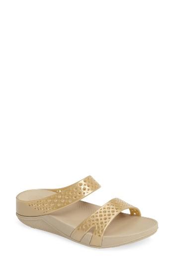 Women's Fitflop(tm) Wellyjelly Z-slide Sandal M - Metallic