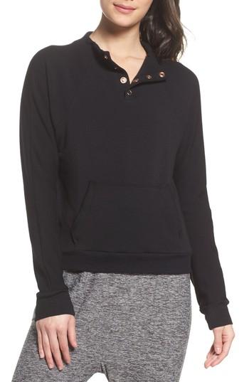 Women's Beyond Yoga Snap Me Down Pullover - Black
