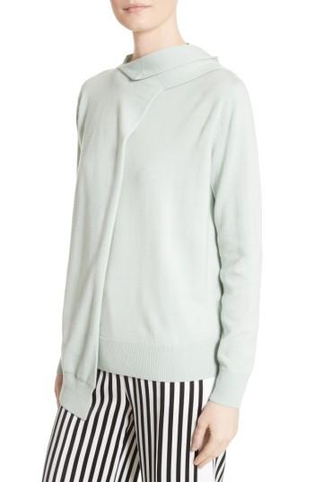 Women's Victoria, Victoria Beckham Wrap Neck Merino Wool Sweater