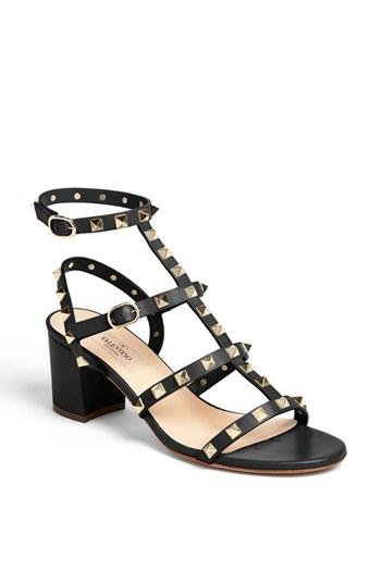 Women's Valentino 'rockstud' Sandal Us / 37eu - Black