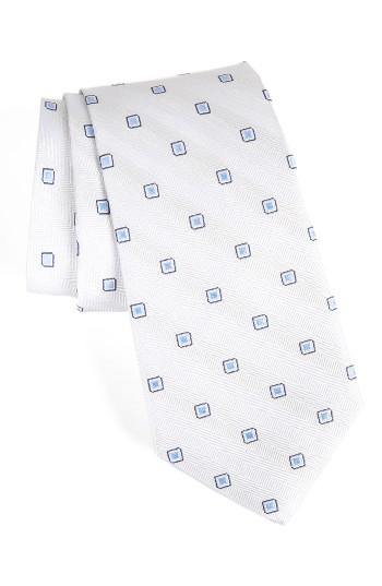 Men's Nordstrom Open Ground Silk Tie, Size - White