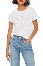 Women's Topshop Follow Your Heart Tee Us (fits Like 14) - White