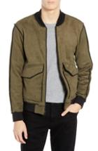 Men's Tunellus Faux Suede Bomber Jacket - Green