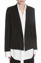 Women's Vince Double Breasted Tuxedo Jacket - Black