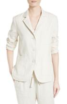 Women's Vince Linen & Silk Three Button Blazer