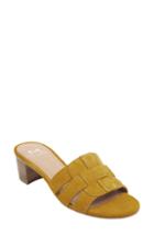 Women's Marc Fisher D Debora Slide Sandal, Size 5 M - Yellow