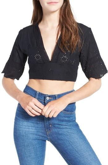 Women's Somedays Lovin Evie Eyelet Crop Top
