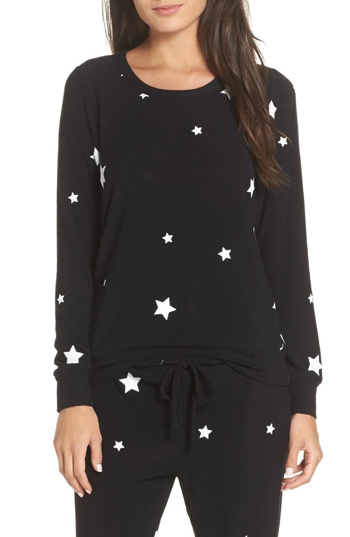 Women's Chaser Multi Star Toss Pullover - Black