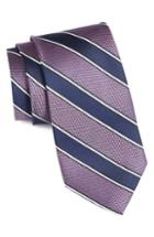 Men's Nordstrom Men's Shop Copio Stripe Silk Tie, Size - Purple