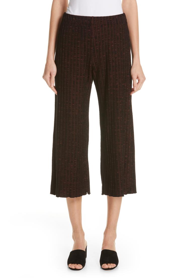 Women's Simon Miller Alder Rib Wide Leg Pants - Red