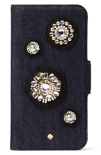 Kate Spade New York Flower Applique Iphone X Folio Case - Blue