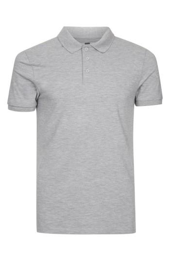 Men's Topman Muscle Fit Polo, Size - Grey