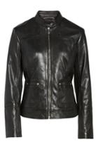 Women's Bernardo Leather Moto Jacket - Black